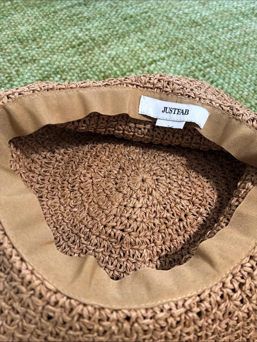 JustFab Braided Straw Sun Hat - Tan - Picture 5 of 6